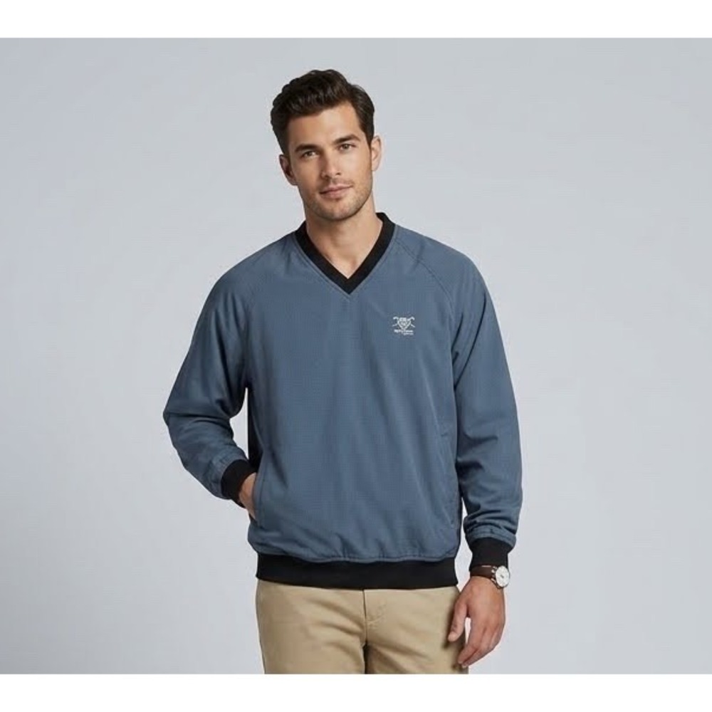 Vintage Penguin Sport Golf Windbreaker Pullover V-Neck Embroidered Y2K Preppy‎
